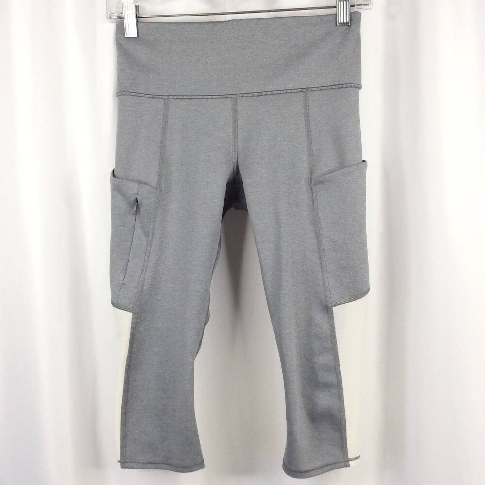 NWOT Athleta Stash Pocket Capri Leggings Women's Size XS Gray